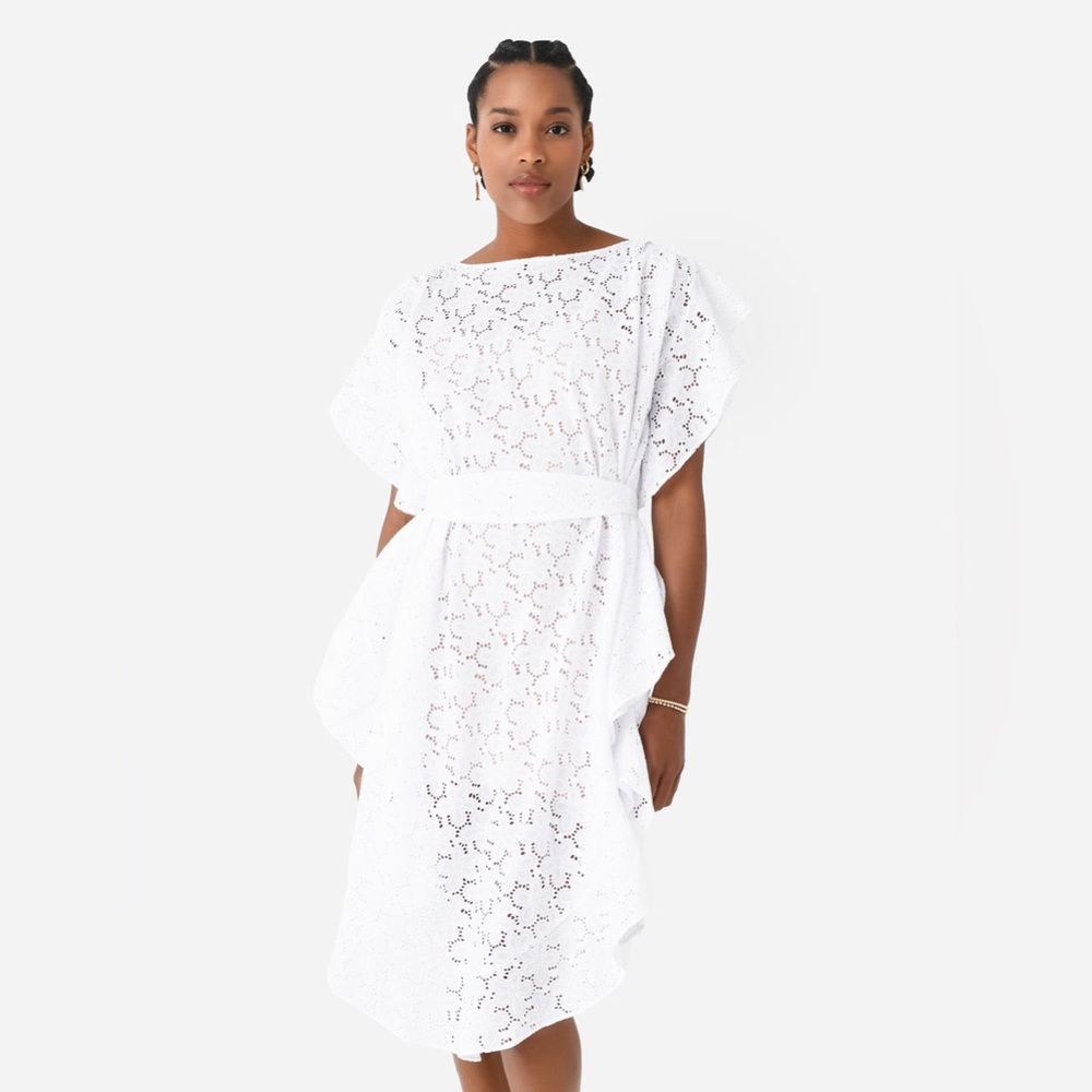 NWT Jag Women's The Eden Dress, White Eyelet Size S/M New w/Tag Retail $406